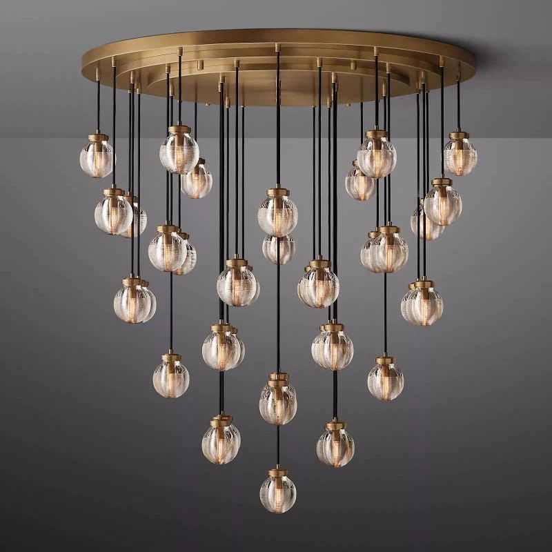Popular Pearl Glass Round Chandelier 48"