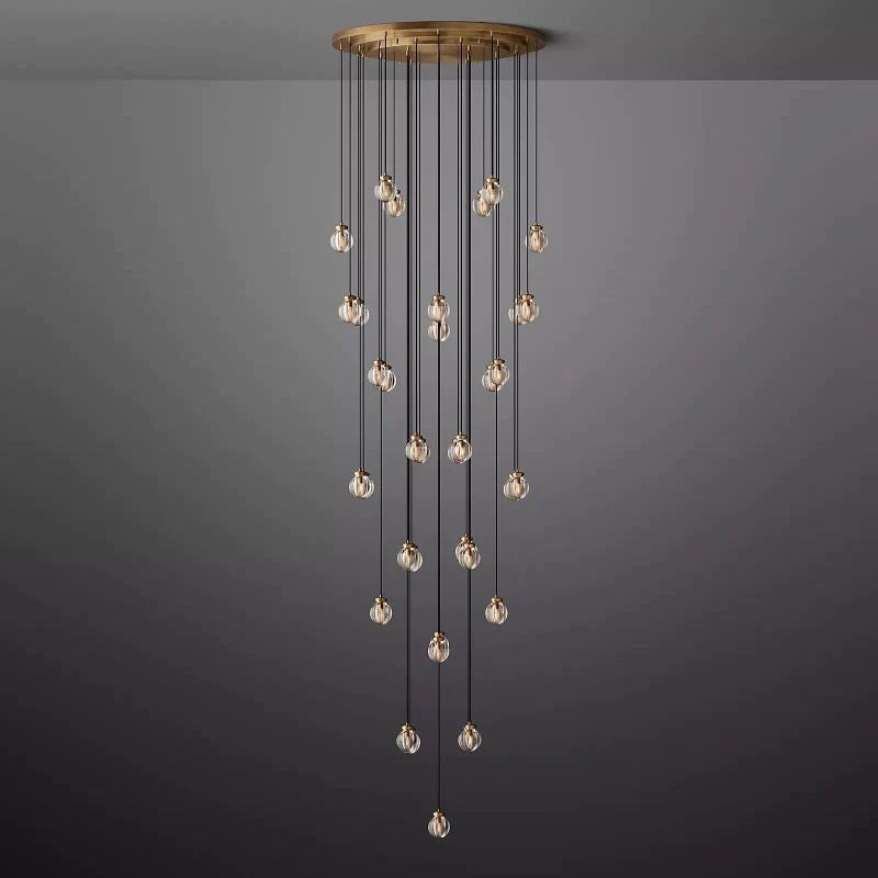 Popular Pearl Glass Round Chandelier 48"