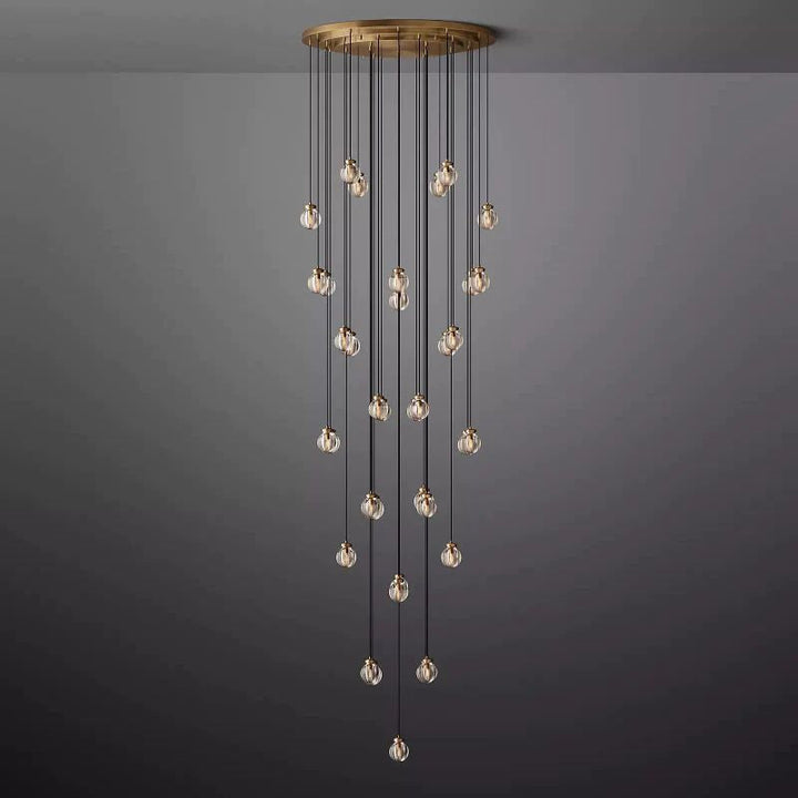 Popular Pearl Glass Round Chandelier 48"