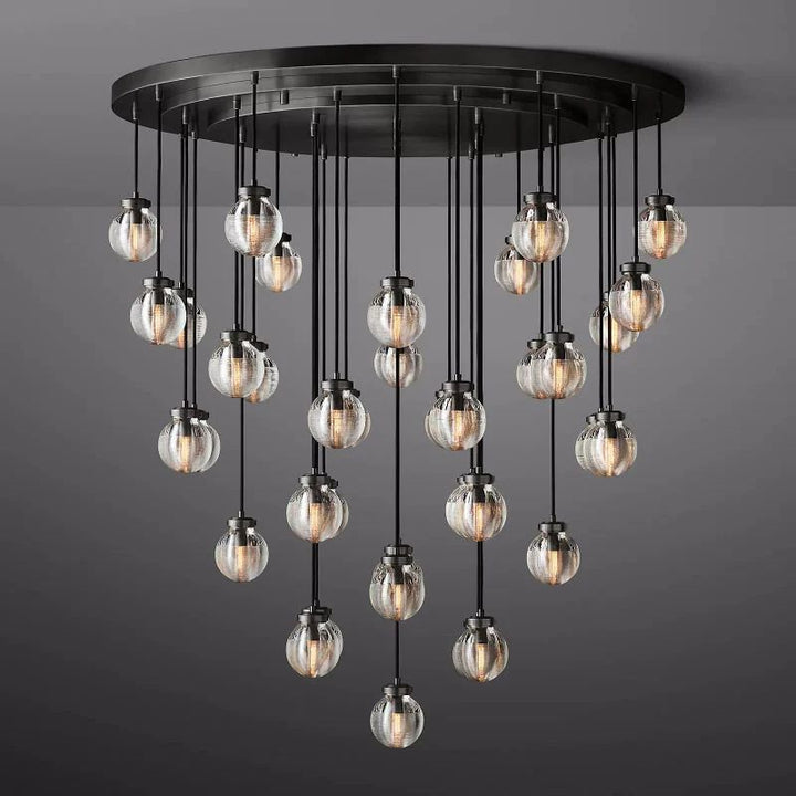 Popular Pearl Glass Round Chandelier 48"