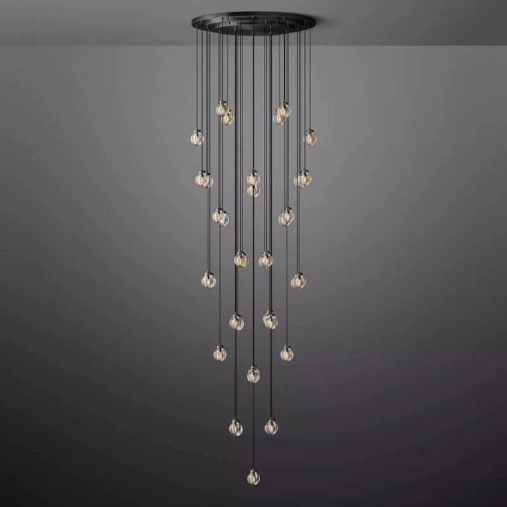 Popular Pearl Glass Round Chandelier 48"