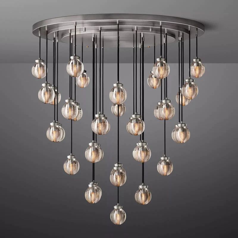 Popular Pearl Glass Round Chandelier 48"