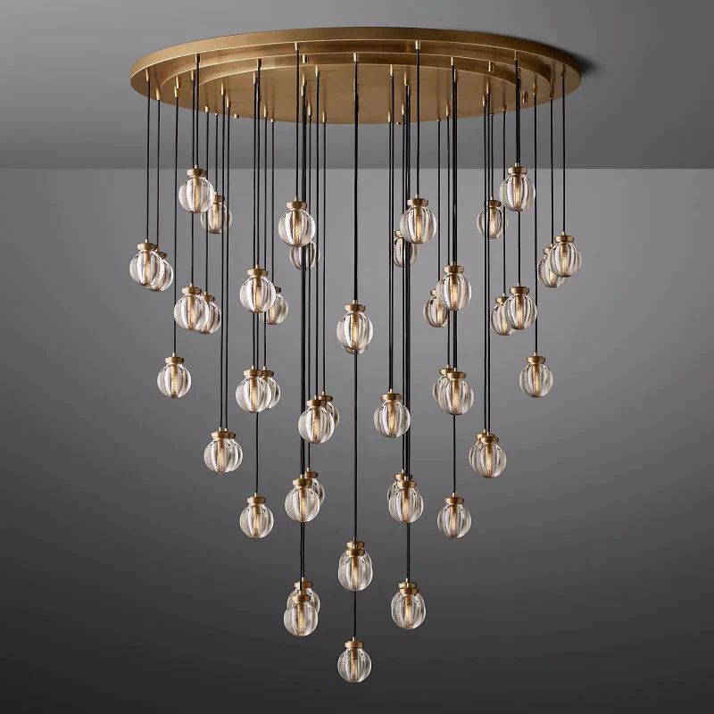Popular Pearl Glass Round Chandelier 60"