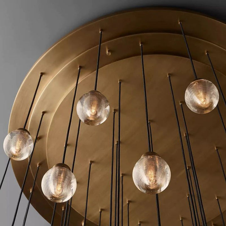 Popular Pearl Glass Round Chandelier 60"