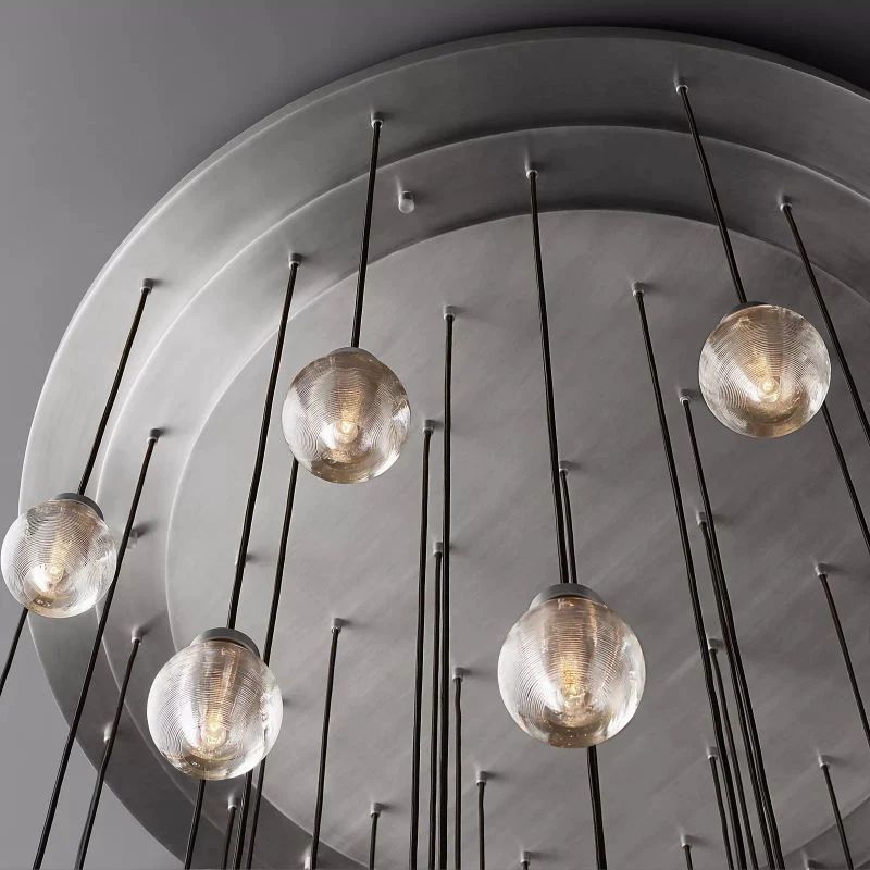 Popular Pearl Glass Round Chandelier 60"