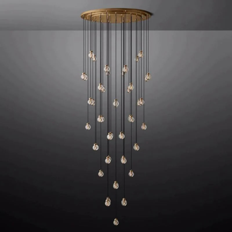 Popular Pearl Glass Round Chandelier 60"