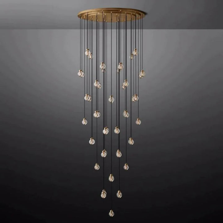 Popular Pearl Glass Round Chandelier 60"