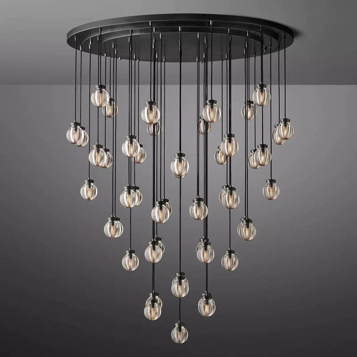 Popular Pearl Glass Round Chandelier 60"