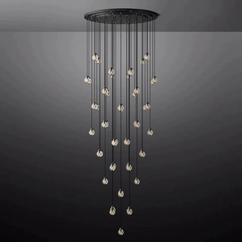 Popular Pearl Glass Round Chandelier 60"