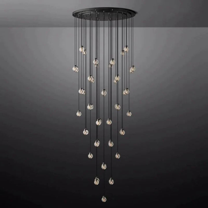 Popular Pearl Glass Round Chandelier 60"