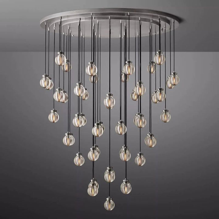 Popular Pearl Glass Round Chandelier 60"