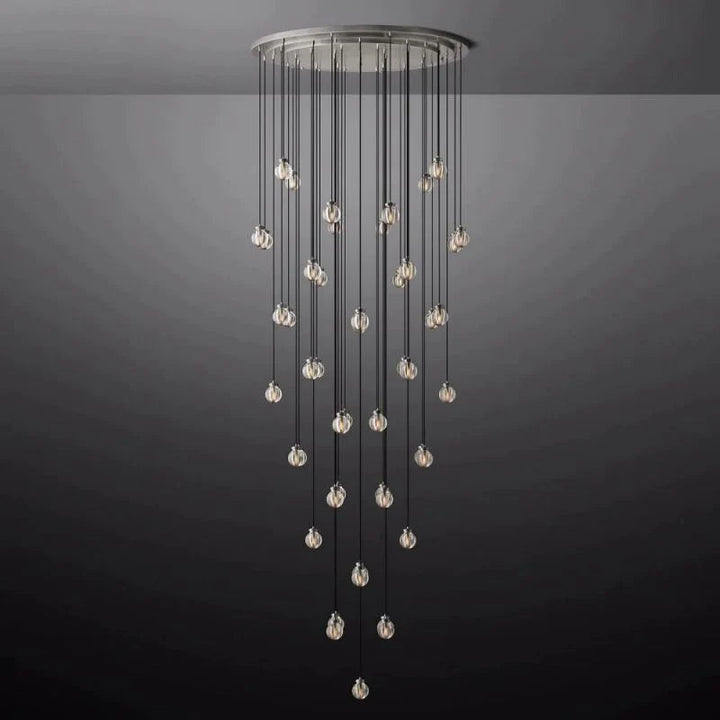 Popular Pearl Glass Round Chandelier 60"