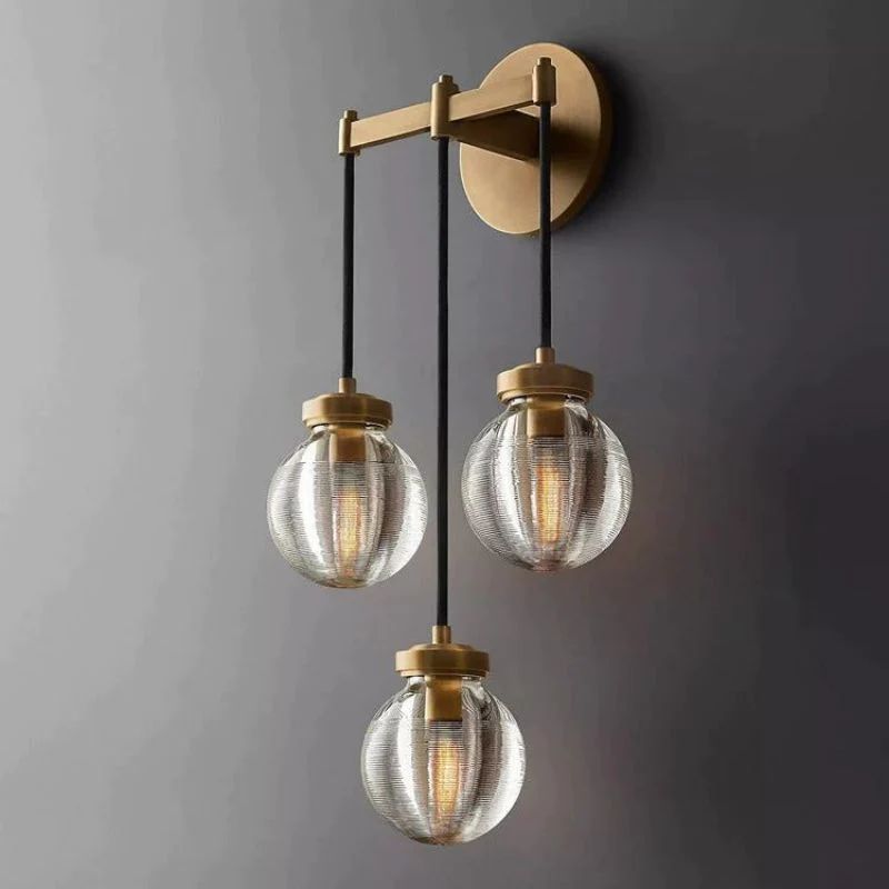 Popular Pearl Glass Triple Bathroom Sconce