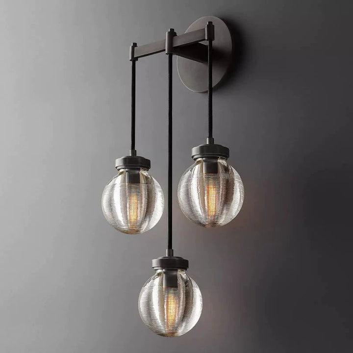 Popular Pearl Glass Triple Bathroom Sconce