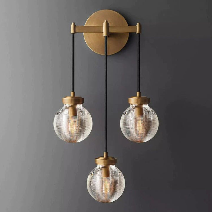 Popular Pearl Glass Triple Bathroom Sconce