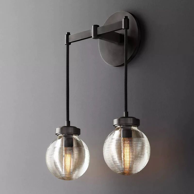 Popular Pearl Glass Two Head Wall Sconce