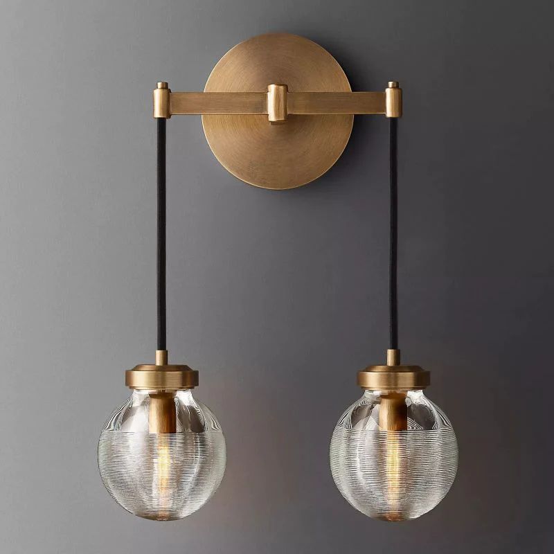 Popular Pearl Glass Two Head Wall Sconce