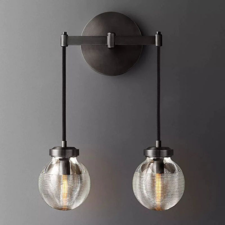 Popular Pearl Glass Two Head Wall Sconce