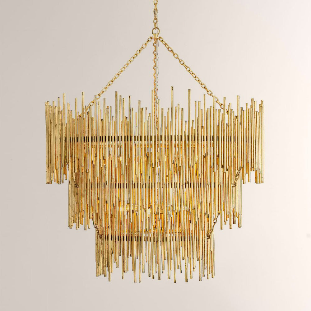 Prertcia Three Tiered Round Chandelier 35"