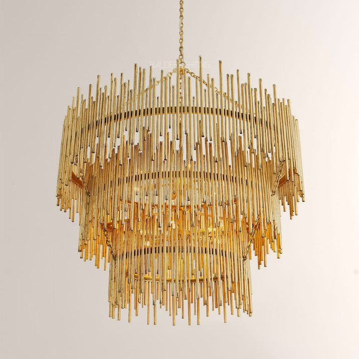 Prertcia Three Tiered Round Chandelier 35"