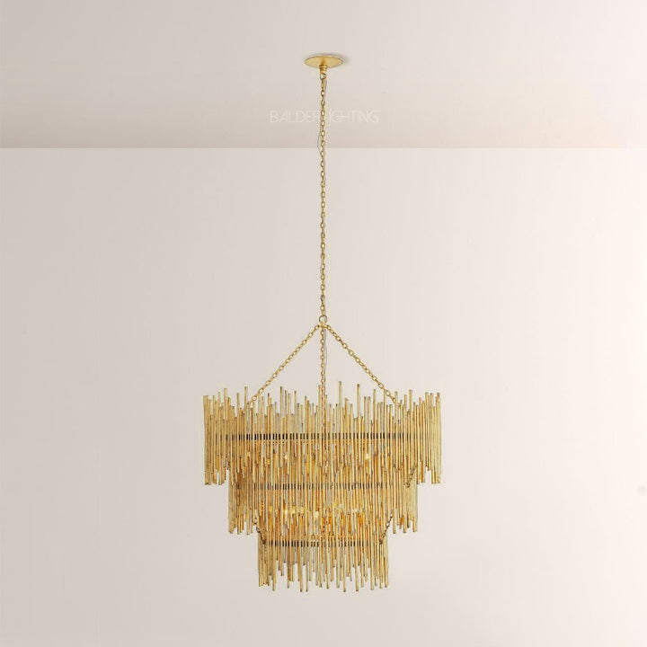 Prertcia Three Tiered Round Chandelier 35"