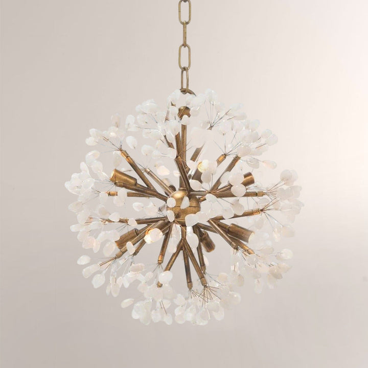 Quartz Crystal Spherical Eight-Light Chandelier