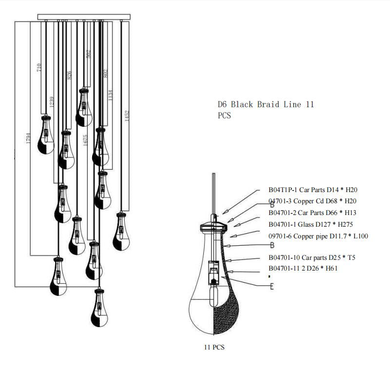 RAINDROP ROUND CHANDELIER 24"(CUTOMIZED)