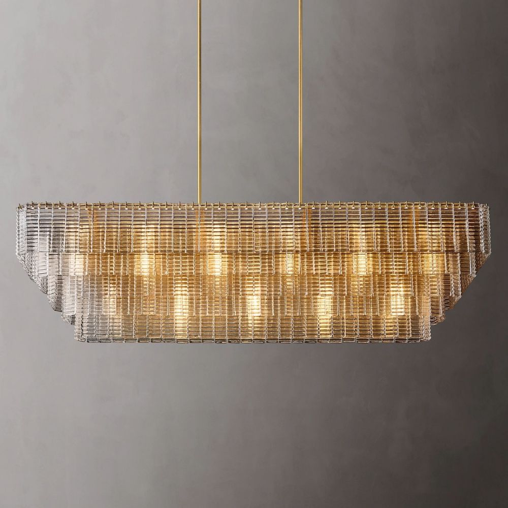 Shakiesha Glass Rectangle Chandelier