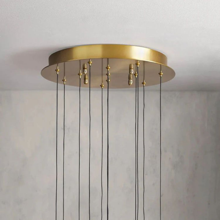 Rain Glass Round Chandelier