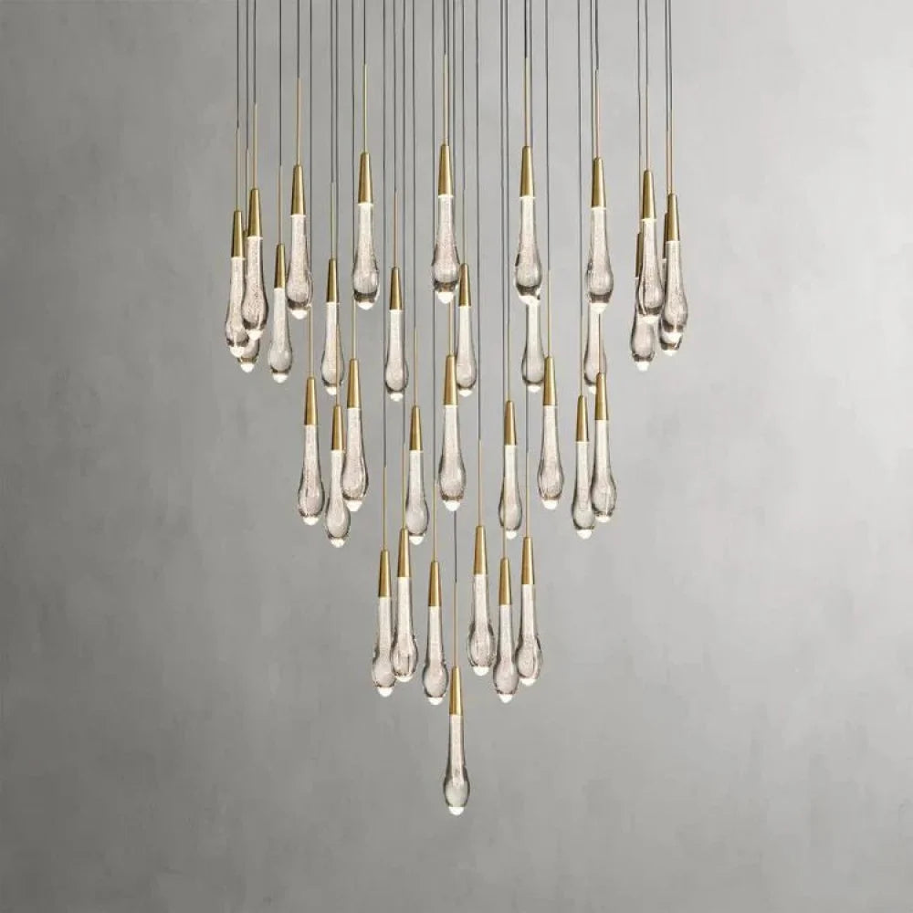 Rain Square Chandelier 36" Customized