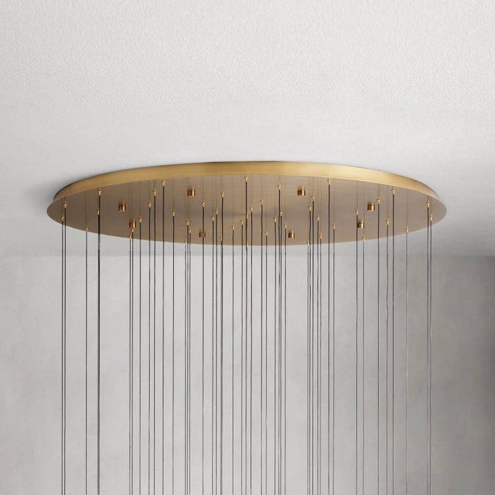 Rain Glass Round Chandelier