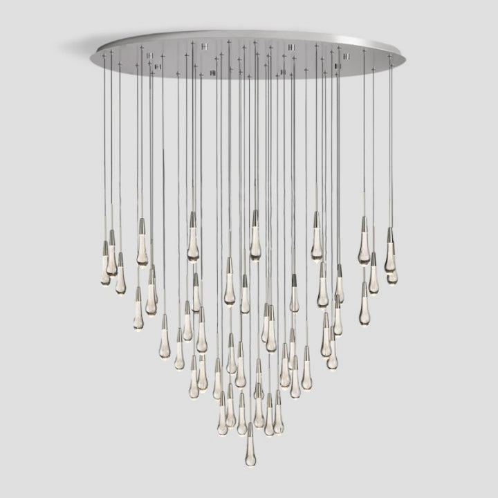 Rain Glass Round Chandelier