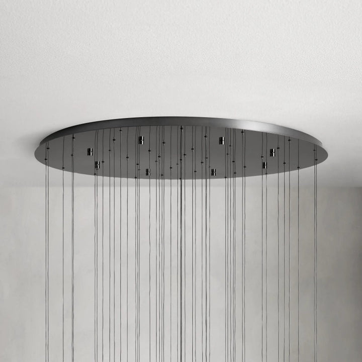 Rain Glass Round Chandelier