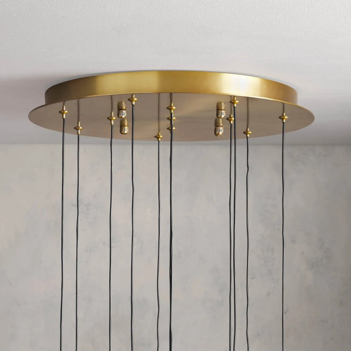 Rain Glass Round Chandelier