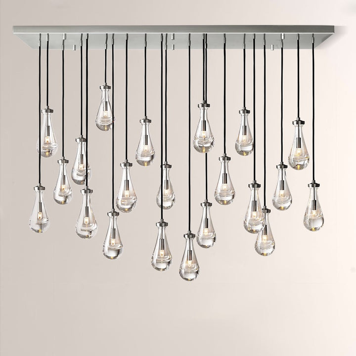 Raindrop Rectangle Chandelier 72"
