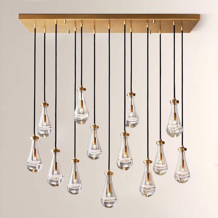 Raindrop Rectangular Chandelier 54"