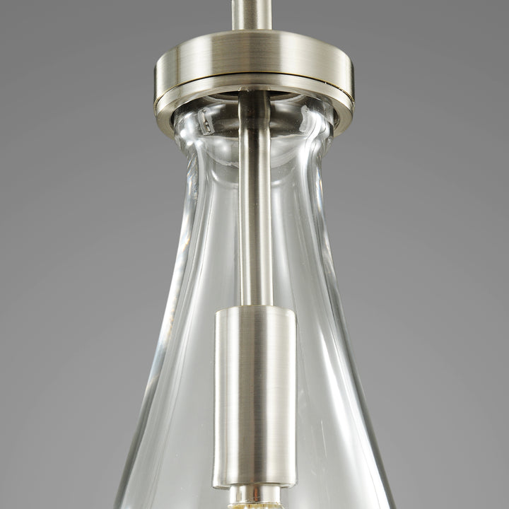 Raindrop Round Bedroom Chandelier 5 Lights 14"D