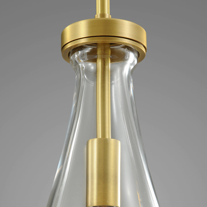 Raindrop Round Bedroom Chandelier 5 Lights 14"D