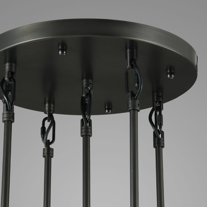 Raindrop Round Bedroom Chandelier 5 Lights 14"D