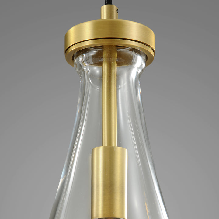 Raindrop Round Bedroom Chandelier 5 Lights 14"D