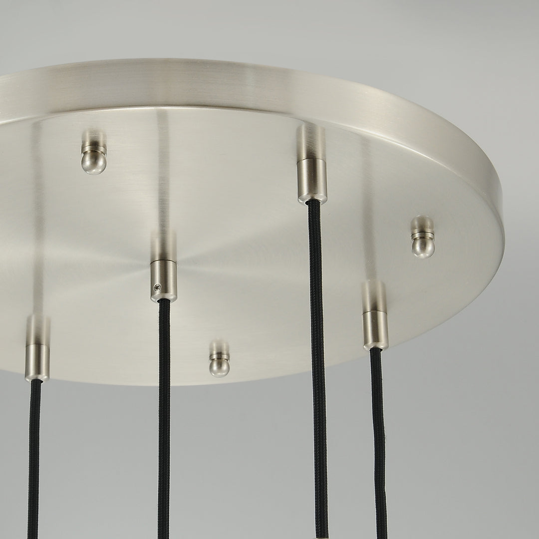 Raindrop Round Bedroom Chandelier 5 Lights 14"D