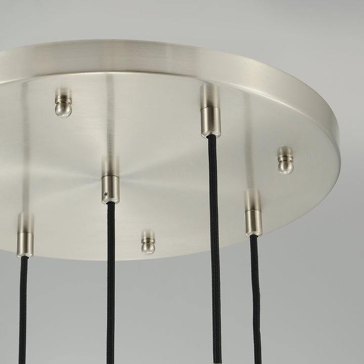 Raindrop Round Bedroom Chandelier 5 Lights 14"D