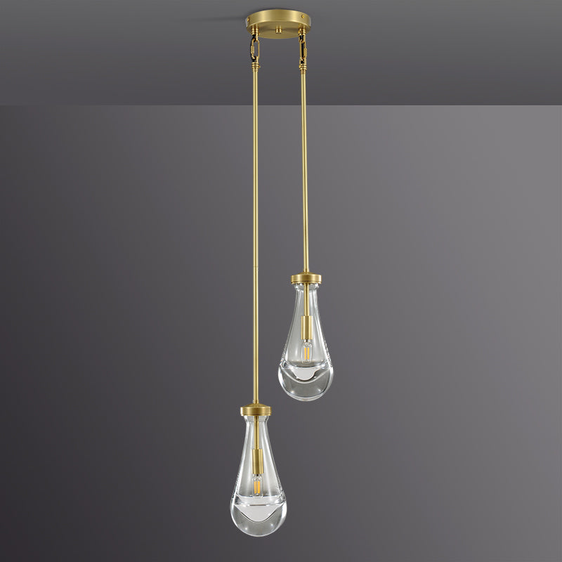Raindrop Round Chandelier 2 Lights 5"D
