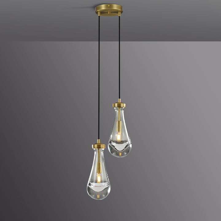 Raindrop Round Chandelier 2 Lights 5"D