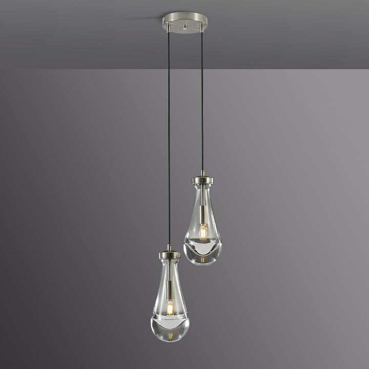 Raindrop Round Chandelier 2 Lights 5"D