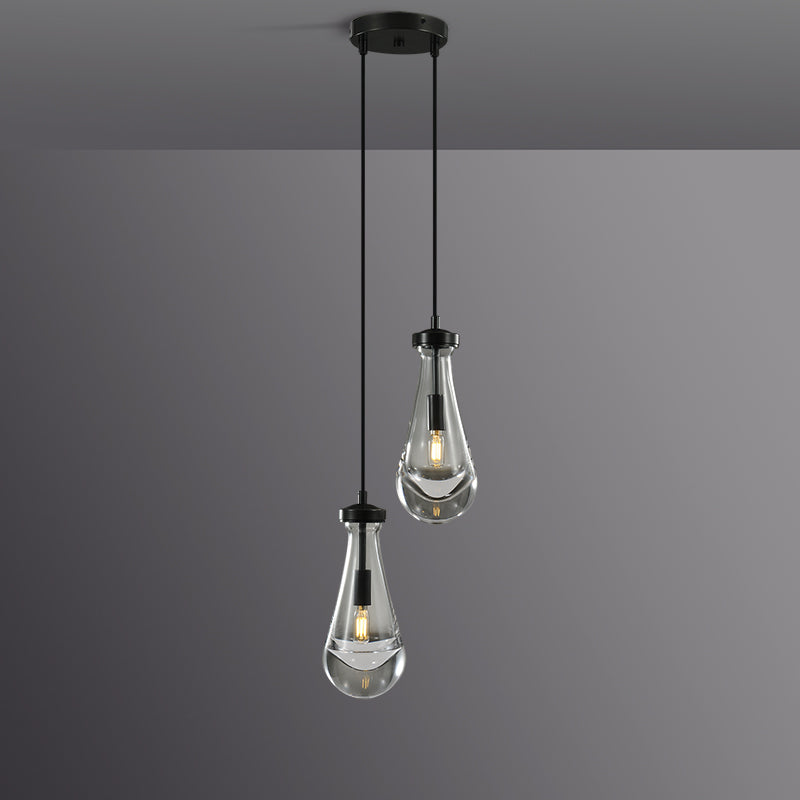 Raindrop Round Chandelier 2 Lights 5"D