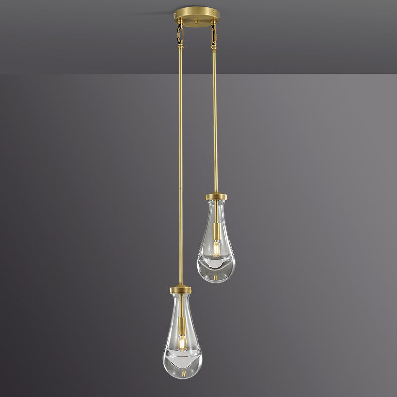 Raindrop Round Chandelier 2 Lights 5"D