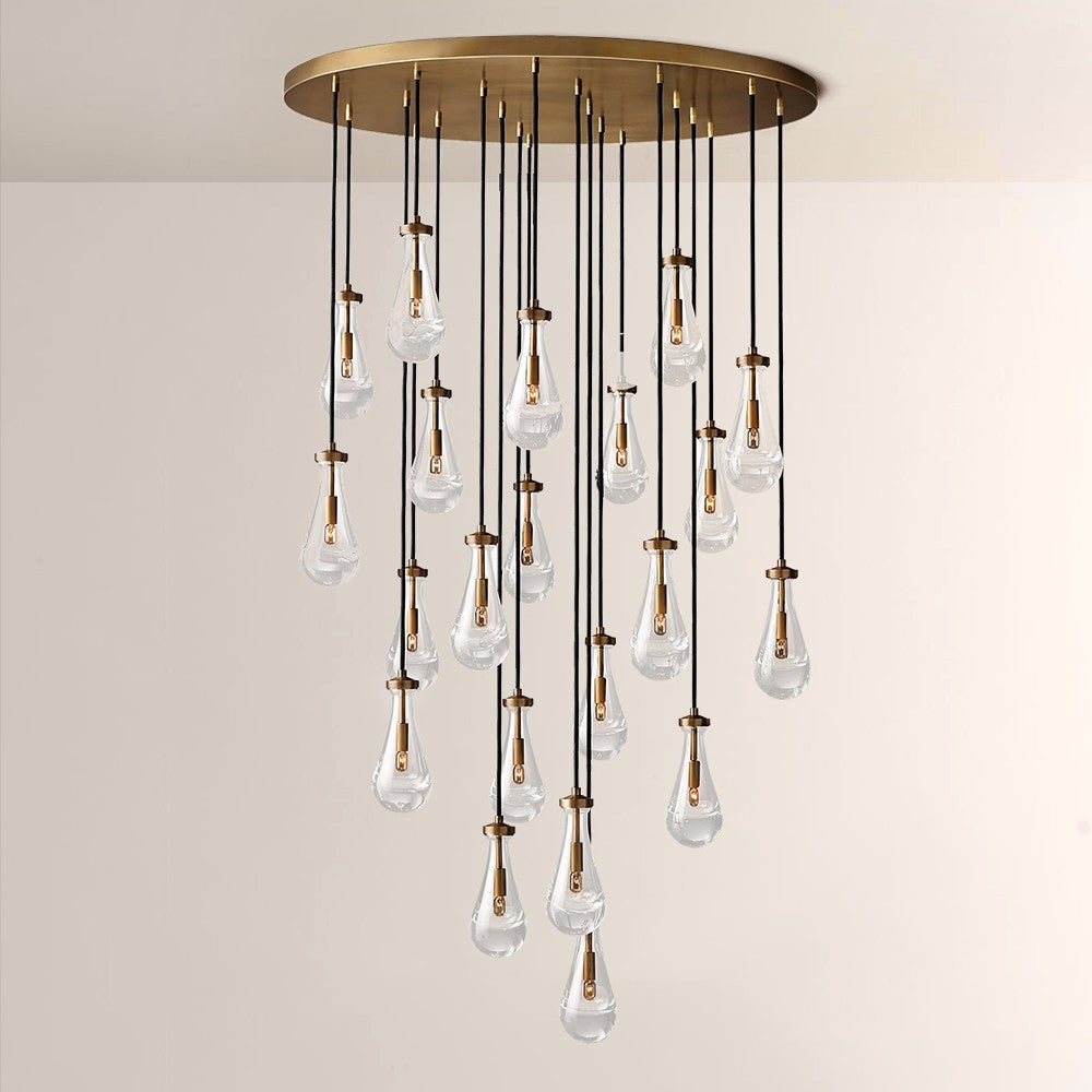 Raindrop Round Chandelier Light 47"