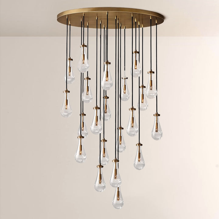 Raindrop Round Chandelier Light 47"