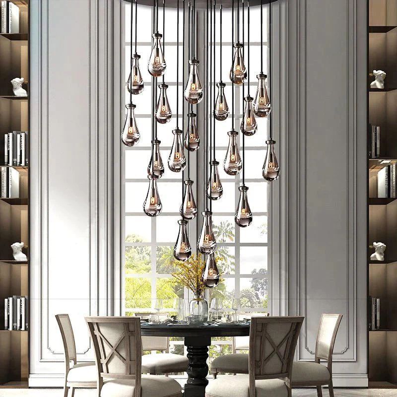Raindrop Round Chandelier Light D47"